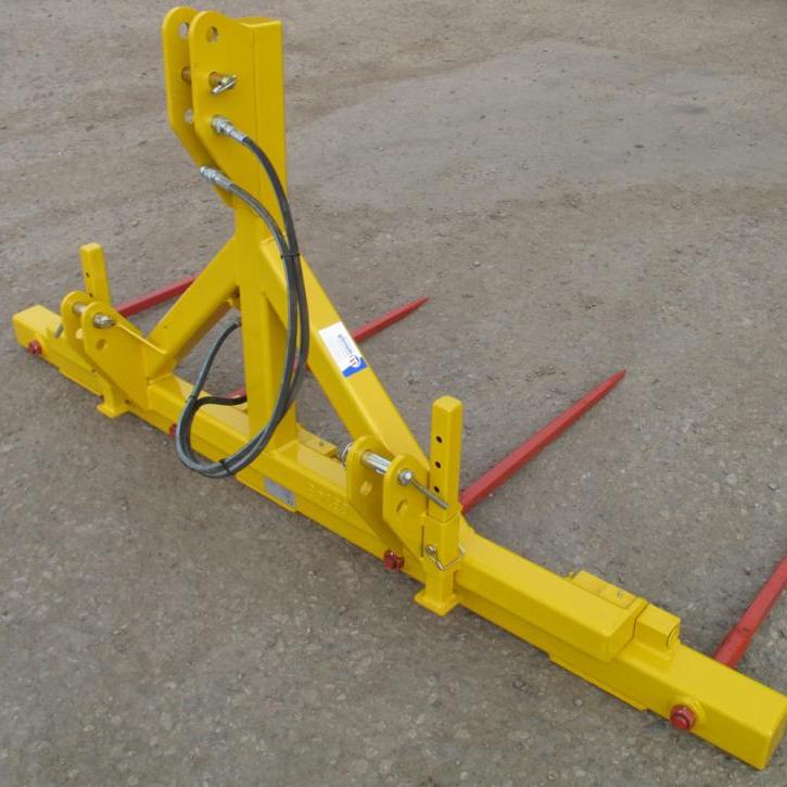 Hydraulically folding Double Front or Rear Bale Spike for tractors (not including stand)